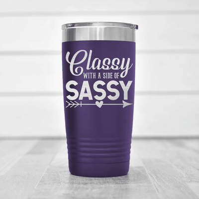 Purple funny tumbler Classy And Sassy