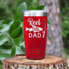 Red fathers day tumbler Coolest Fishing Dad