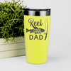 Yellow fathers day tumbler Coolest Fishing Dad
