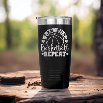 Black basketball tumbler Court Dreams And Daily Life