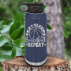 Navy Basketball Water Bottle With Court Dreams And Daily Life Design