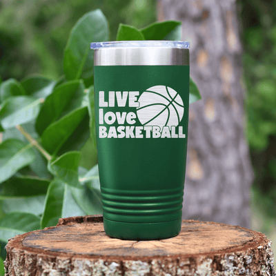 Green basketball tumbler Court Love Affair