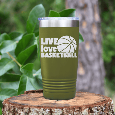 Military Green basketball tumbler Court Love Affair