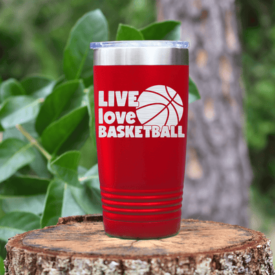 Red basketball tumbler Court Love Affair