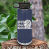 Navy Basketball Water Bottle With Court Love Affair Design