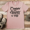 Mens Heather Peach T Shirt with Cruisin-N-Boozin-40 design