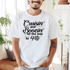 Mens White T Shirt with Cruisin-N-Boozin-40 design