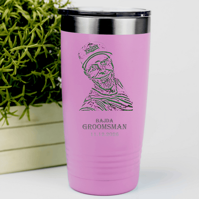 Pink Groomsman Tumbler With Custom Groomsman Design