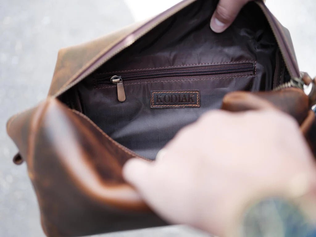 Unique Personalized Kobuk Dopp Kit Customized Man Bags Gifts for Men by Groovy Guy