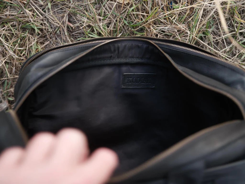 Unique Personalized Buffalo Leather Pilot Bag Customized Messenger Bag Gifts for Men by Groovy Guy