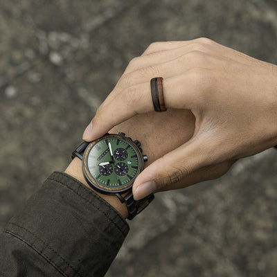 Expedition Green Steel Watch
