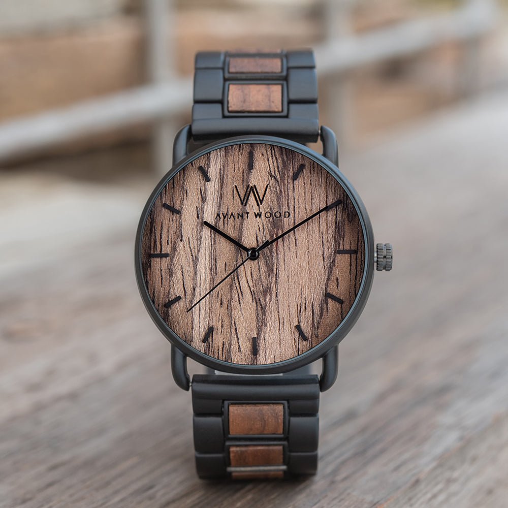 Unique Personalized Exotic Walnut Watch Customized Watches Gifts for Men by Groovy Guy