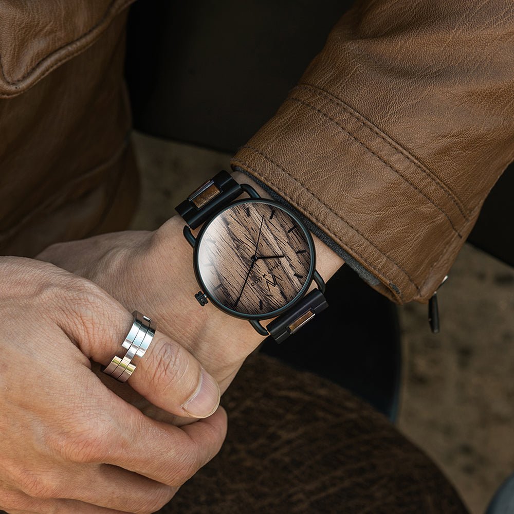 Unique Personalized Exotic Walnut Watch Customized Watches Gifts for Men by Groovy Guy