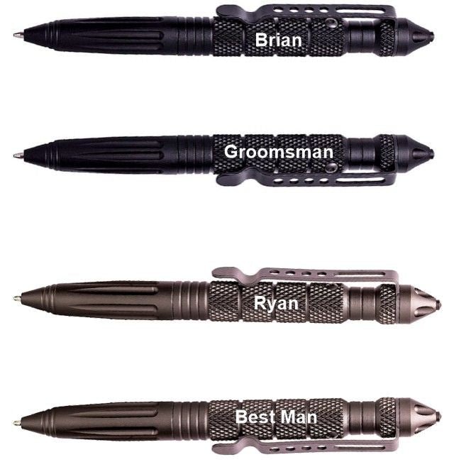 Unique Personalized Tactical Glassbreaker Pen Customized Gifts for Men by Groovy Guy