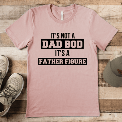 Heather Peach Mens T-Shirt With Dad Bod Father Figure Design