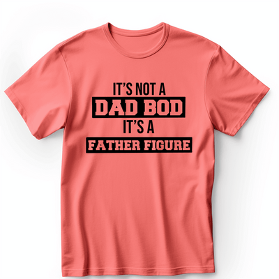 Light Red Mens T-Shirt With Dad Bod Father Figure Design