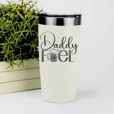 White fathers day tumbler Dad Fuel