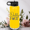 Yellow Fathers Day Water Bottle With Dad Fuel Design