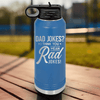 Blue Fathers Day Water Bottle With Dad Jokes Are Rad Design