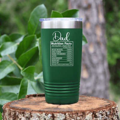 Green fathers day tumbler Dad Nutrition Facts
