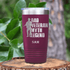 Maroon Veteran Tumbler With Dads A Legend Design