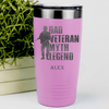 Pink Veteran Tumbler With Dads A Legend Design