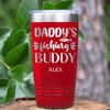 Red Fishing Tumbler With Dads Fishing Bud Design
