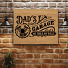 Bamboo Leather Wall Decor With Dads Garage Rules Design