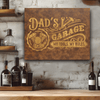 Rustic Gold Leather Wall Decor With Dads Garage Rules Design