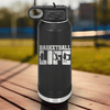 Black Basketball Water Bottle With Dedicated Court Life Design