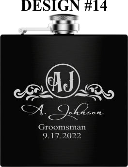 Unique Personalized Picture Perfect Flask Set Customized Flasks Gifts for Men by Groovy Guy