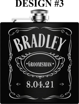 Unique Personalized Picture Perfect Flask Set Customized Flasks Gifts for Men by Groovy Guy