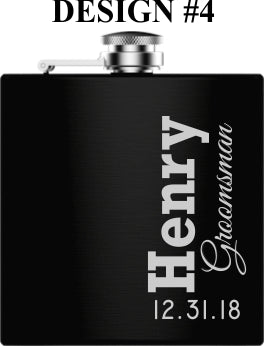 Unique Personalized Picture Perfect Flask Set Customized Flasks Gifts for Men by Groovy Guy