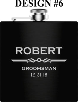 Unique Personalized Picture Perfect Flask Set Customized Flasks Gifts for Men by Groovy Guy