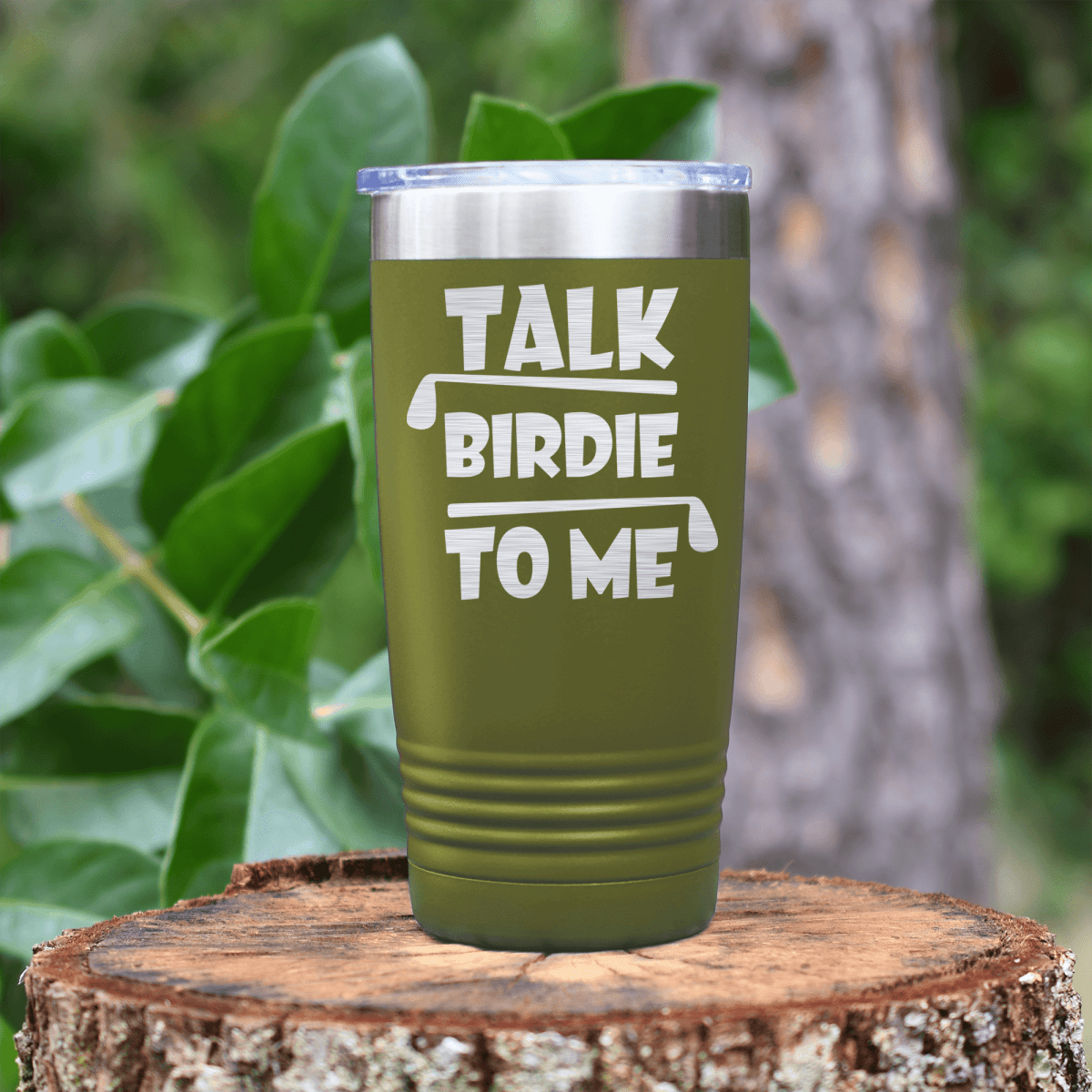 Military Green golf tumbler Dirty Birdie