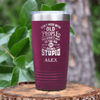 Maroon Funny Old Man Tumbler With Dont Mess With Old Design