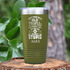 Military Green Funny Old Man Tumbler With Dont Mess With Old Design