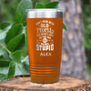 Orange Funny Old Man Tumbler With Dont Mess With Old Design