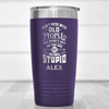 Purple Funny Old Man Tumbler With Dont Mess With Old Design