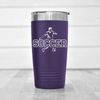 Purple soccer tumbler Dynamic Player On The Pitch