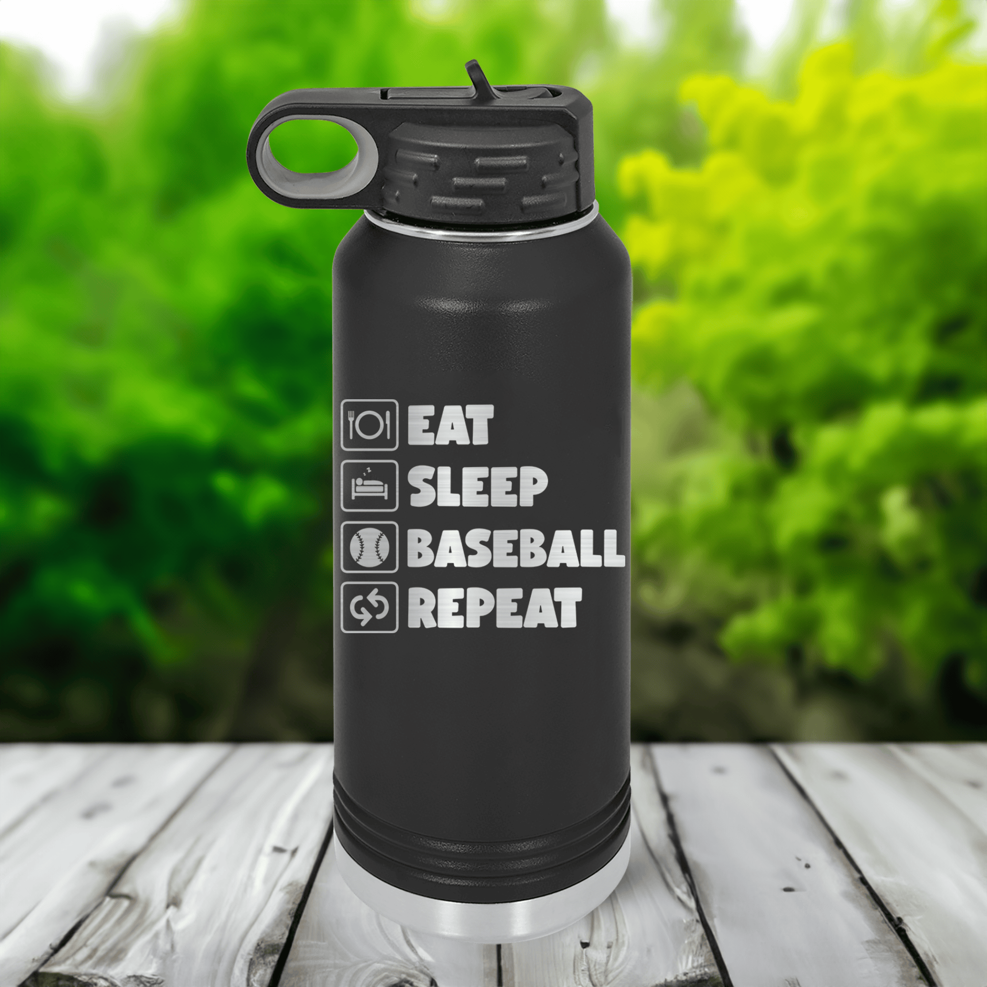 Funny The Baseball Routine 32 Oz Water Bottle 