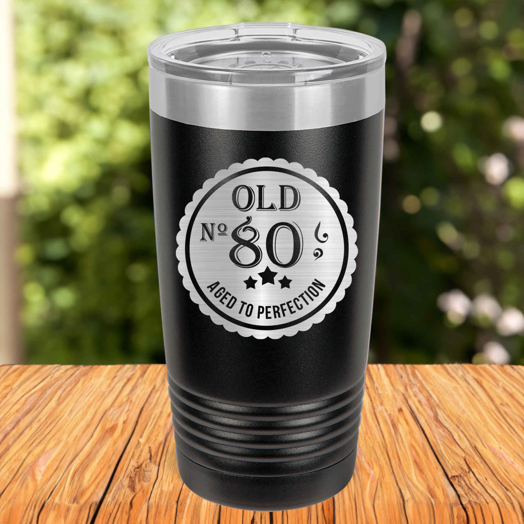 Funny Eighty Aged To Perfection Ringed Tumbler