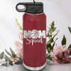 Maroon Basketball Water Bottle With Elite Moms Of The Court Design