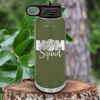 Military Green Basketball Water Bottle With Elite Moms Of The Court Design