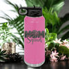 Pink Basketball Water Bottle With Elite Moms Of The Court Design