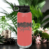 Salmon Basketball Water Bottle With Elite Moms Of The Court Design