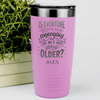 Pink Funny Old Man Tumbler With Everyones Getting Annoying Design