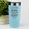 Teal Funny Old Man Tumbler With Everyones Getting Annoying Design