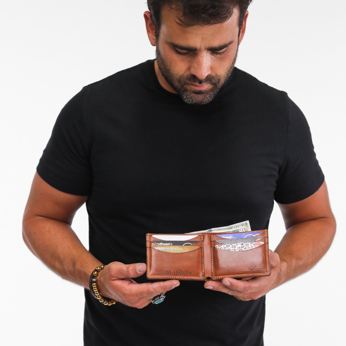 Unique Personalized Custom Leather Bifold Wallet Customized Wallet Gifts for Men by Groovy Guy