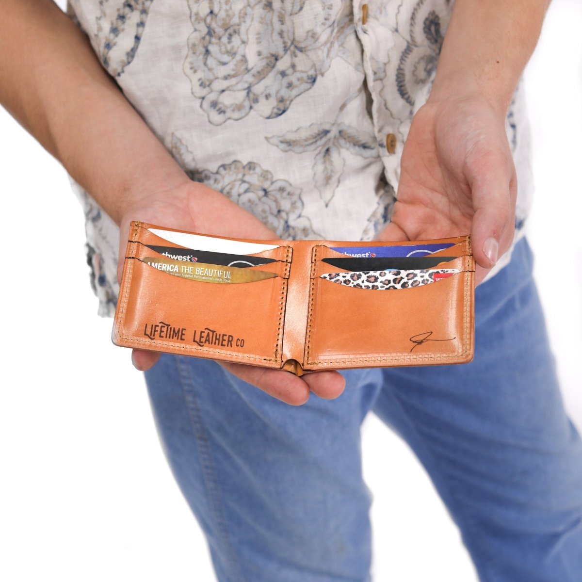 Unique Personalized Custom Leather Bifold Wallet Customized Wallet Gifts for Men by Groovy Guy